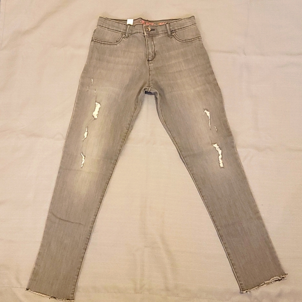Girls' Gray Jeggings